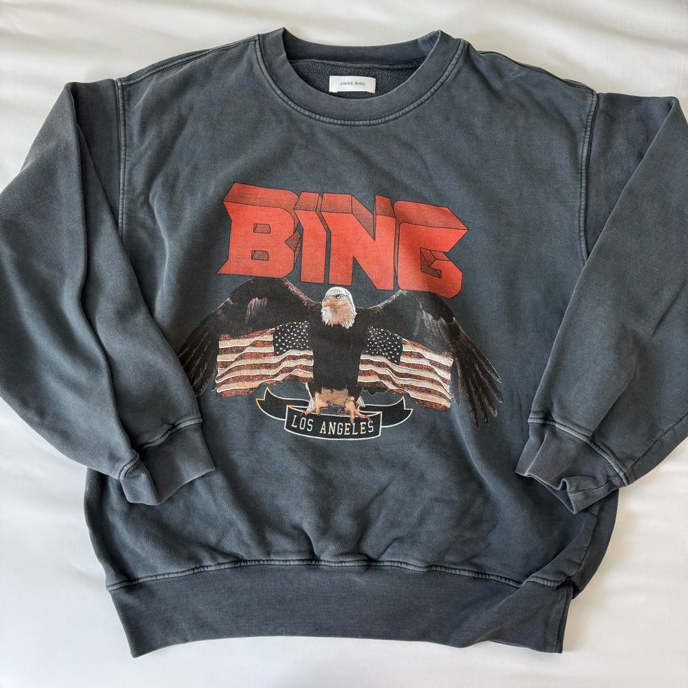 Anine Bing Graphic Print Crew Neck